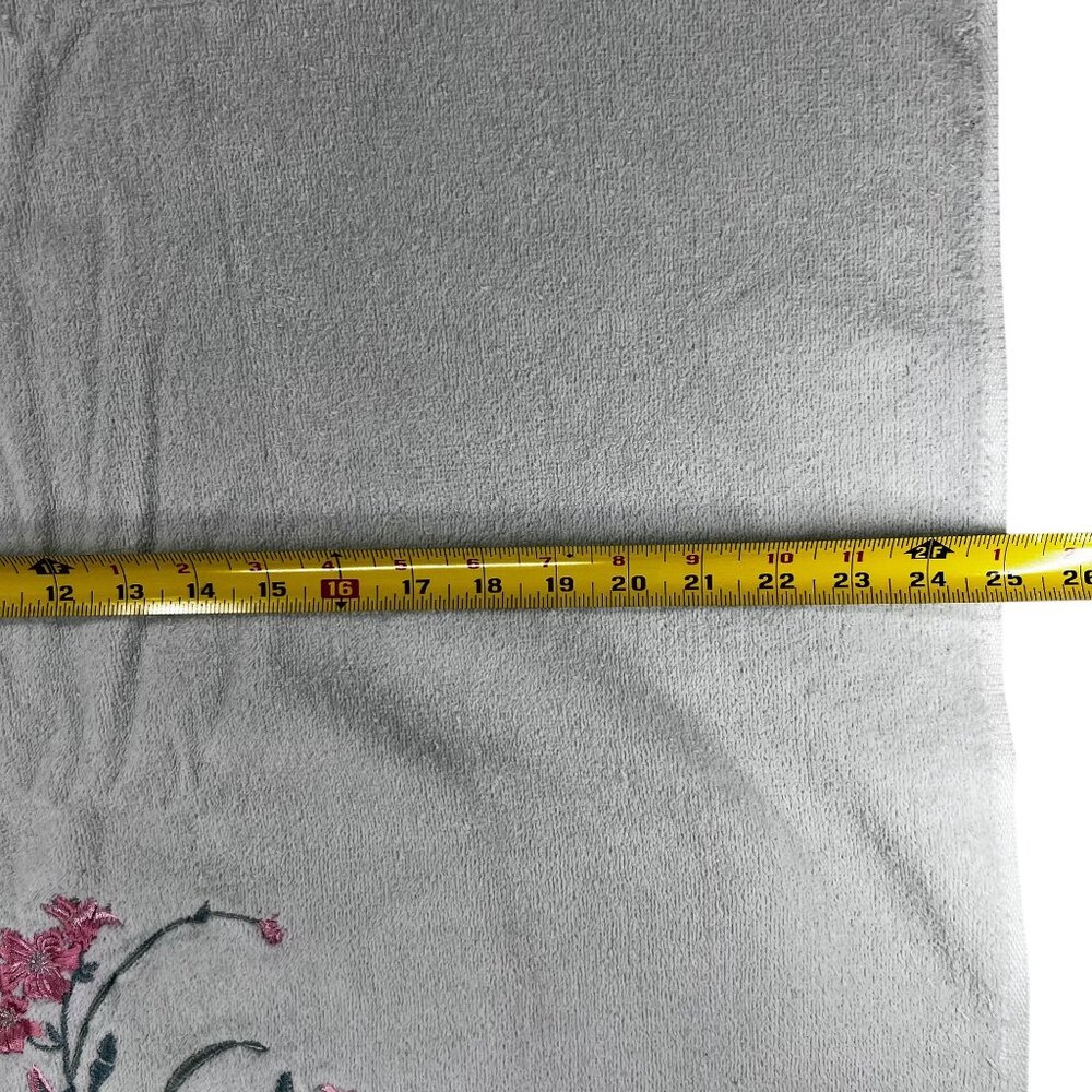 Vtg Embroidered Floral Bath Hand Towel Set of 4 The Royal Collection Green Pink - Picture 13 of 16